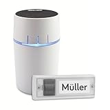 Grothe Mobile Funkklingel Türklingel Funkgong Set mit Haustürklingel Kabellose Türglocke 500m Reichweite 13 Melodien Batteriebetrieben weiß CALIMA 200 (Optische Signalanzeige durch farbigen LED-Ring)